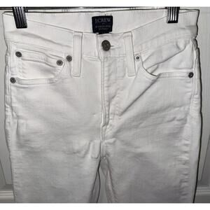 J. Crew Women Size 24 White High Rise Skinny Stretch Jeans